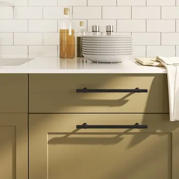 Nábytkové kování vidaXL Nábytkové úchytky 5 ks 192 mm nerezová ocel Černá