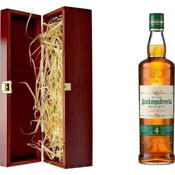 Whisky Stará žitná myslivecká RESERVE 40% 0,7l dřevěná kazeta