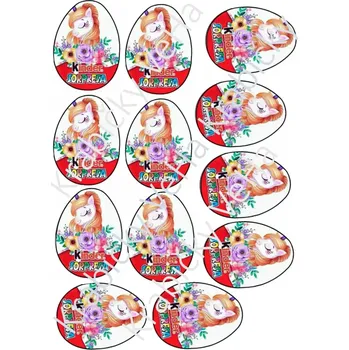 Jedlá dekorace na dort Jedlý tisk na fondánový list A4 motiv "Kinder vejce "