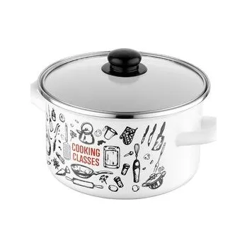 Hrnec HRNEC SMALTOVANÝ S POKLIČKOU 20 CM 4,1L KITCHEN WHITE