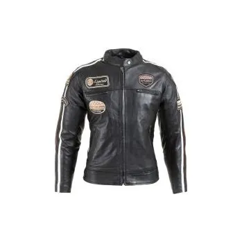 Moto bunda Dámská kožená moto bunda W-TEC Sheawen Lady Black - černá, 3XL