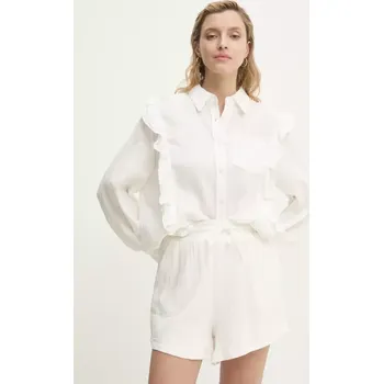 Pánská košile Bavlněná košile a kraťasy Answear.LAB 8881AB.FKK bílá 00X, vel. S