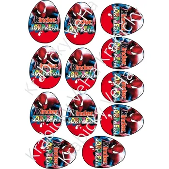 Jedlá dekorace na dort Jedlý tisk na fondánový list A4 motiv "Kinder vejce "