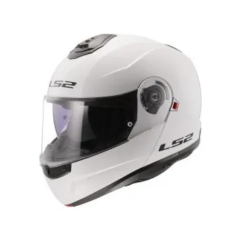 Helma na motorku Výklopná přilba LS2 FF908 Strobe II Gloss White - XS(53-54)