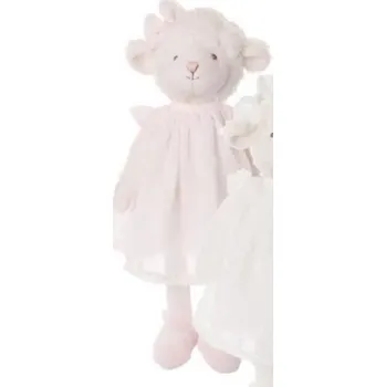 plyšák Plyšová ovečka Molly růžové/bílé šaty 1ks, 30 cm - Růžové šaty