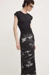 Šaty Desigual GOOD NEWS černá barva, maxi, 24WWVK77, vel. S