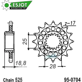 Řetězová sada pro motocykl Kolečko řetězové (pastorek) 0704-15zubů ESJOT 50-29020-15 - Aprilia 1000 + 1100 + BMW F650GS+ F700GS + F800GS + F850GS + F900R + Husqvarna 900 BMW F 650 GS 2008-2012
