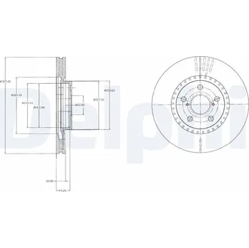 Brzdový kotouč Brzdový kotouč DELPHI BG9074