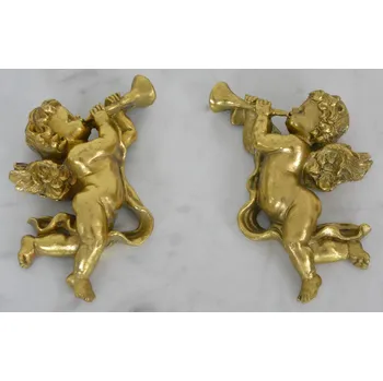 Nástěnná dekorace - amorci s trumpetou - pár