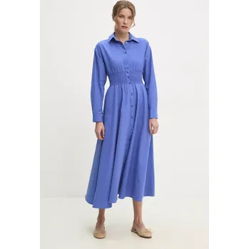 Dámské šaty Šaty Answear.LAB tmavomodrá barva, maxi 6851.1TWK 59X, vel. S