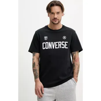 Bavlněné tričko Converse 10027363.A01 černá 99X, vel. M