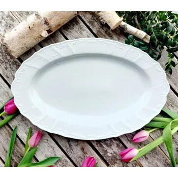 BERNADOTTE mísa oválná 36 cm, bílá, Thun 1794 (Porcelánová mísa 2. jakost)