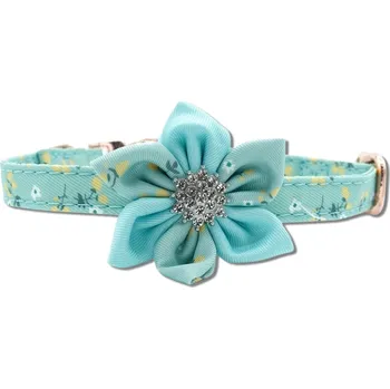 Obojek pro psa Blossom jewel obojek Barva: Tyrkysová, Velikost: 31 - 50 cm