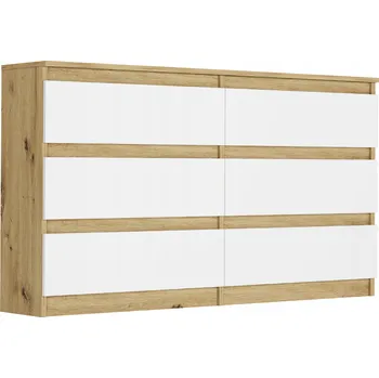 Komoda Komoda Framire 140 x 30 x 77 cm bílá, dub artisan mat