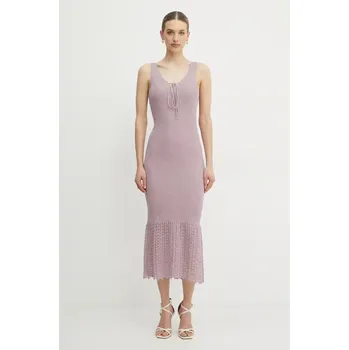 Dámské šaty Šaty Twinset růžová barva, midi, 251TT3140 34X, vel. M