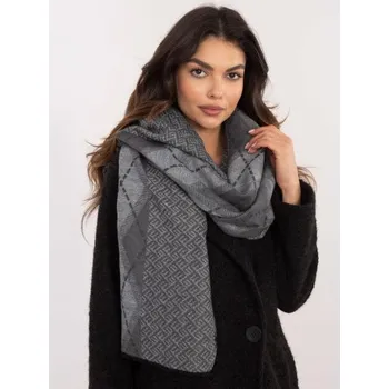 Šátek Tmavě šedá dámská šála s diamanty