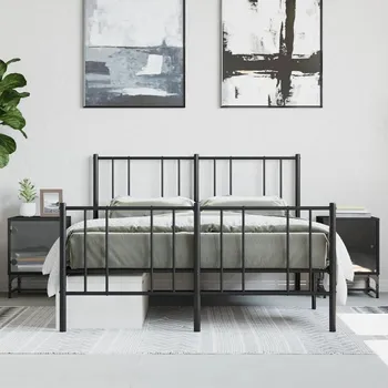 Noční stolek vidaXL Noční stolky se skleněnými dvířky 2 ks 35 x 37 x 50 cm [836529] Barva: Černá