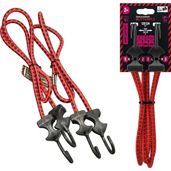 Upínací popruh Upínací guma Quickloader Bungee Butterfly 120 cm - sada 2 ks