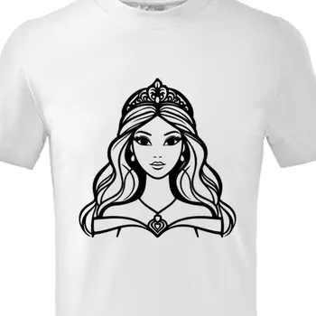 omalovánky Vyrobsitričko.cz Dětské tričko s omalovánkou - Princezna Bílá 110