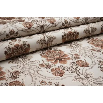 ŽAKÁROVÁ LÁTKA 280CM GLAMOUR HNĚDÁ BÉŽOVÁ ZLATÁ NIT