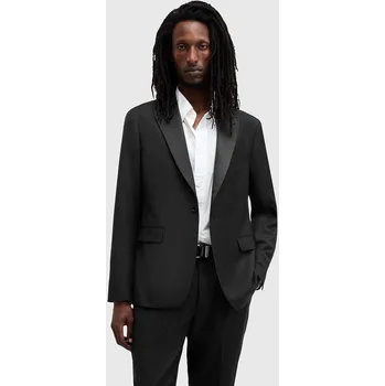 Dámské sako Blazer s příměsí vlny AllSaints TISBURY černá barva, M029QB 99X, vel. 38