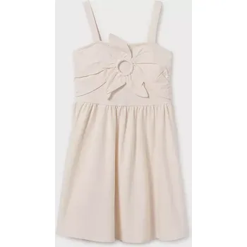 Dívčí šaty Dívčí šaty Mayoral béžová barva, mini, 6984 6984.8G.Junior.PPYA 01X, vel. 152
