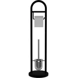 Ridder JUNDAH stojan s držákem na toaletní papír a WC štětkou, černá 11123110