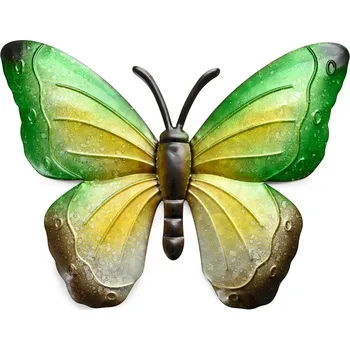 Nástěnná kovová dekorace motýl BUTTERFLY 40 cm - více barev Barva: Zelená