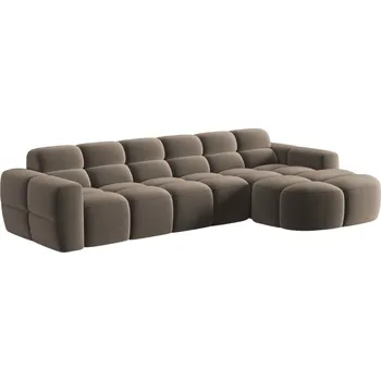 Pohovka Micadoni Sametová rohová pohovka Lisa 310 cm, pravá