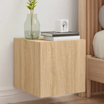 Komoda vidaXL Nástěnné TV skříňky s LED 2 ks 30,5 x 35 x 30 cm [837229] Barva: dub sonoma