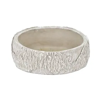 Obal na květináč Cementový obal na květiny 20 cm šedý