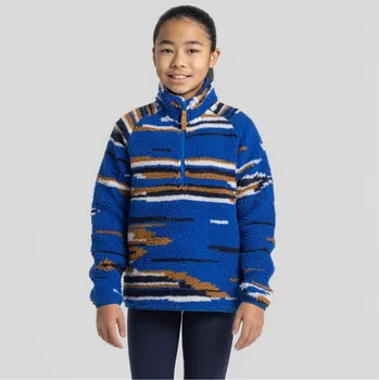 Chlapecká mikina Craghoppers Unisex Kids' Crag Tivoli Half-Zip Fleece TitanBluePrt 5-6 let