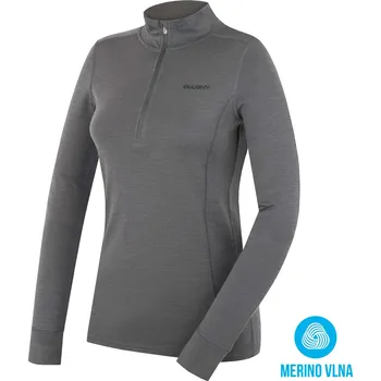 Dámská mikina Husky Dámská merino mikina Aron Zip L XXL, dk. grey green