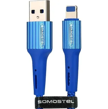 USB hub SOMOSTEL lightning 1.2m modrý