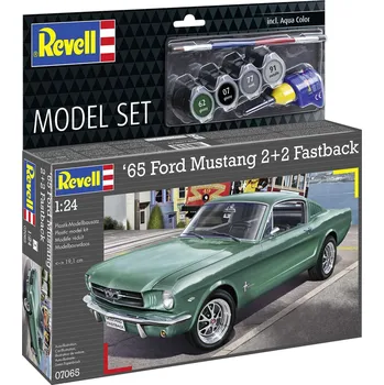 Plastikový model Revell ModelSet auto 67065 - 1965 Ford Mustang 2+2 Fastback (1:24) - expresní doprava