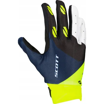 Moto rukavice Rukavice SCOTT Evo Race, fialová půlnoční/žlutá bezpečnostní, velikost 2XL