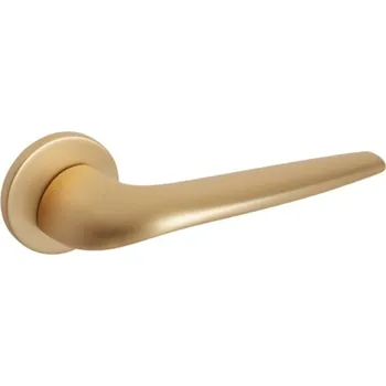 Dveřní kování Klika Julia Fit, kulatá rozeta, zlatá saténová VDS