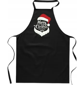 Kuchyňská zástěra KUCHYŇSKÁ ZÁSTĚRA bavlna černá Vánoční svátky dárek Mikuláš FA_702_cz