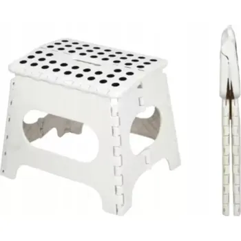 Stolička Skládací schůdek, stolička bílá 22 cm bílá