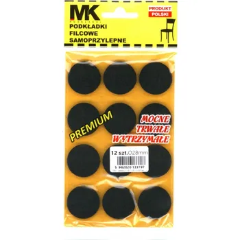 Podložka pod nábytek Filcové podložky MK pod nábytek, průměr 28 mm, 12 ks