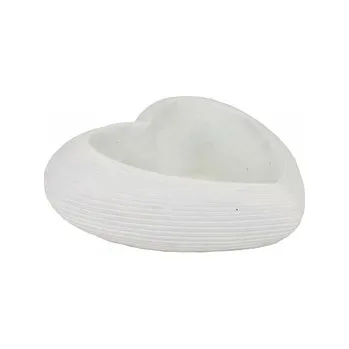 Cementové srdce 19 cm bílé