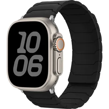 Chytré hodinky Silikonový magnetický řemínek pro Apple Watch 38/40/41/42(S10)mm Barva: černý