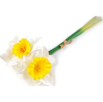 Umělý narcis svazek 3 ks - 1 žlutá nejsv. žlutá