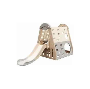 Dětské hřiště Skluzavka s lezeckou stěnou inSPORTline Climbino - šedá