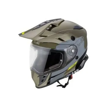 Helma na motorku Moto přilba W-TEC V331 PR Graphic - Khaki-Grey, XS(53-54)