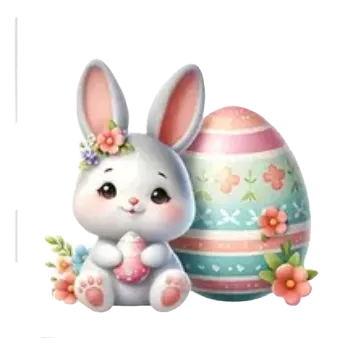 Nažehlovací obrázek - velikonoční zajíček III (9,0 x 8,3 cm)