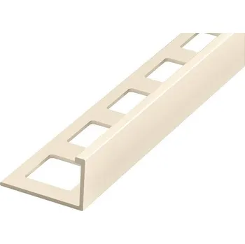 Stavební profil NOVÁK Ukončovací lišta 8mm PVC jasmín "L", 2,5m AAR-804/V