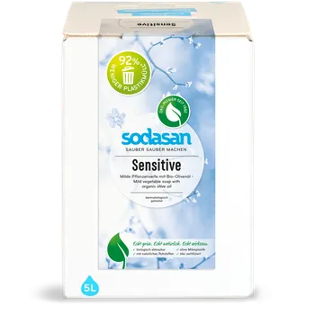 Mýdlo Sodasan tekuté mýdlo na ruce Sensitive bez parfemace 5 l