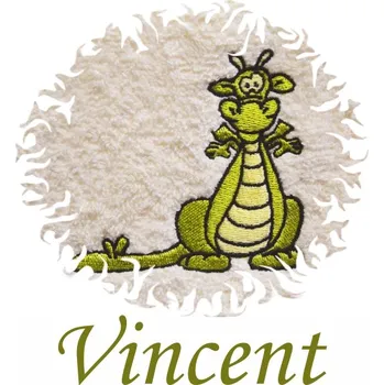 Dětská osuška s výšivkou a jménem QUALITY 400 g/m2 - DRÁČEK