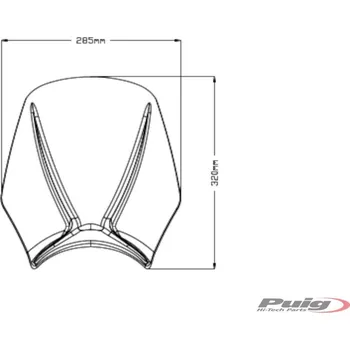 Plexi štít PUIG MITO 20702H kouřová SUZUKI GSF 650 Bandit (S,A) 2005-2011